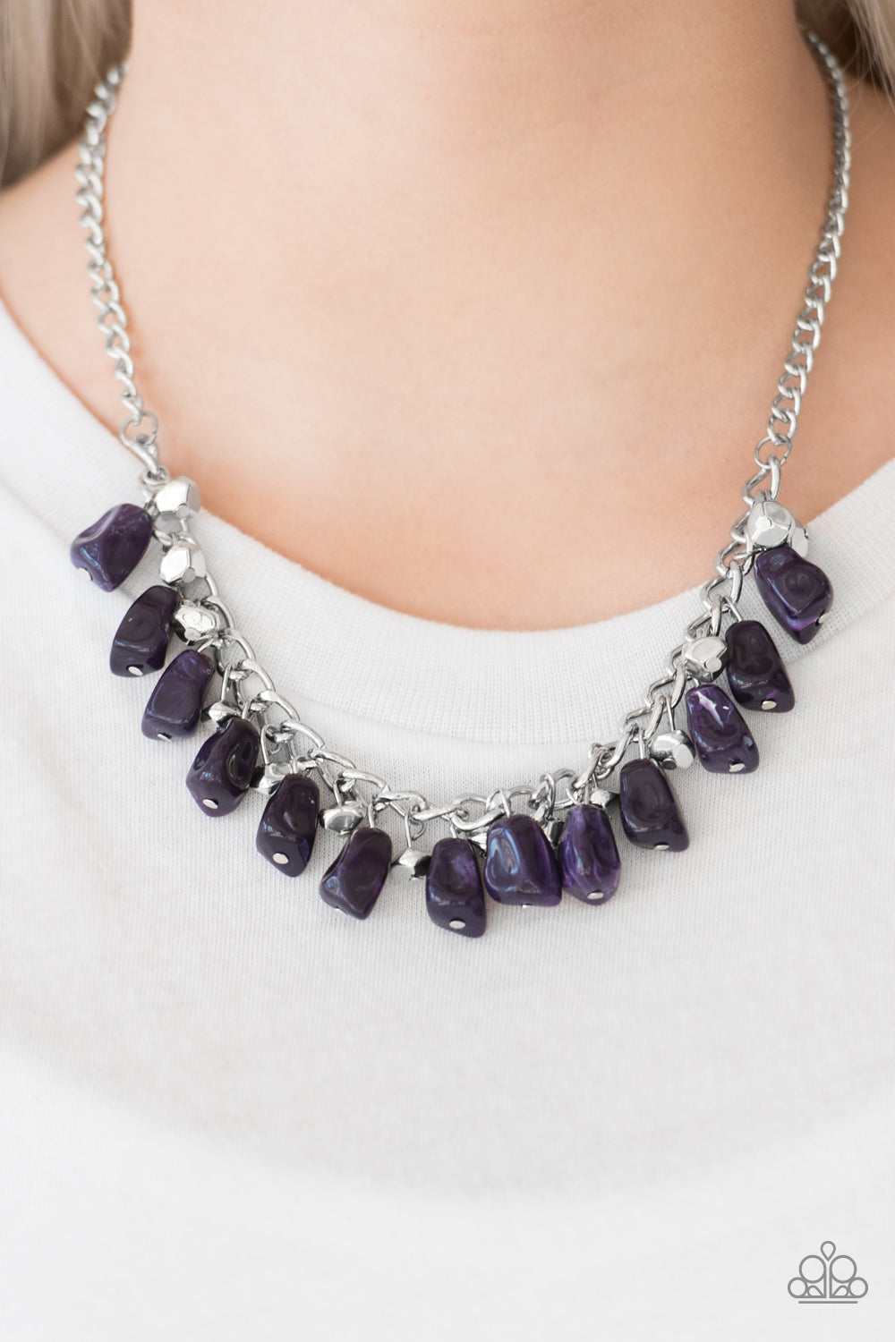 Paparazzi Rocky Shores Purple Necklace