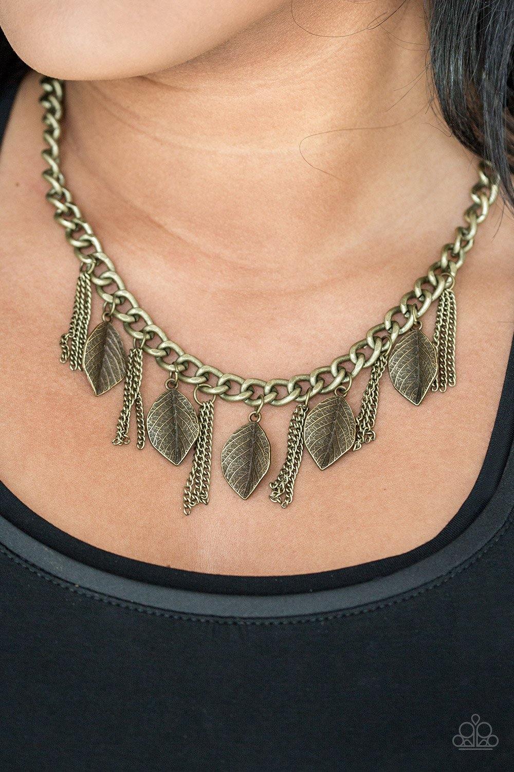 Serenely Sequoia Brass Necklace - Nothin' But Jewelry by Mz. Netta