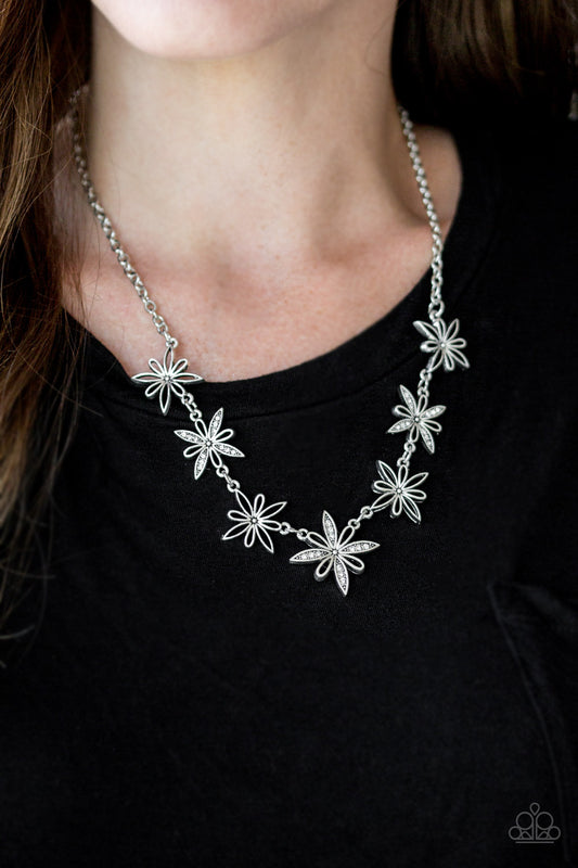 Decked Out In Daisies White Necklace
