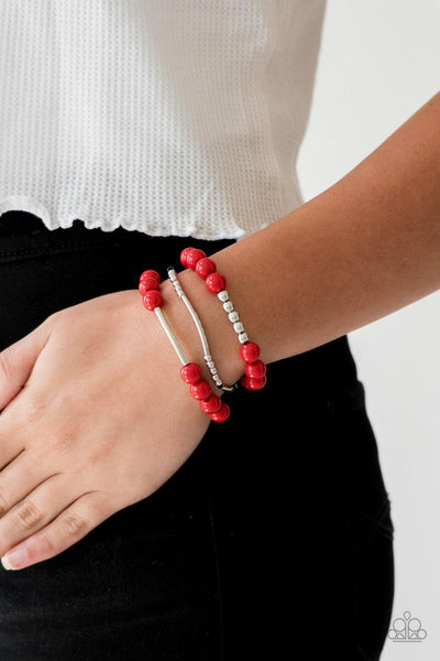 New Adventures Red Bracelet - Nothin' But Jewelry by Mz. Netta