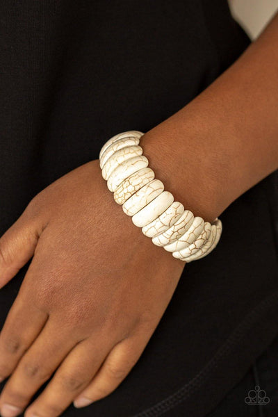 Paparazzi Accessories Peacefully Primal White Bracelet