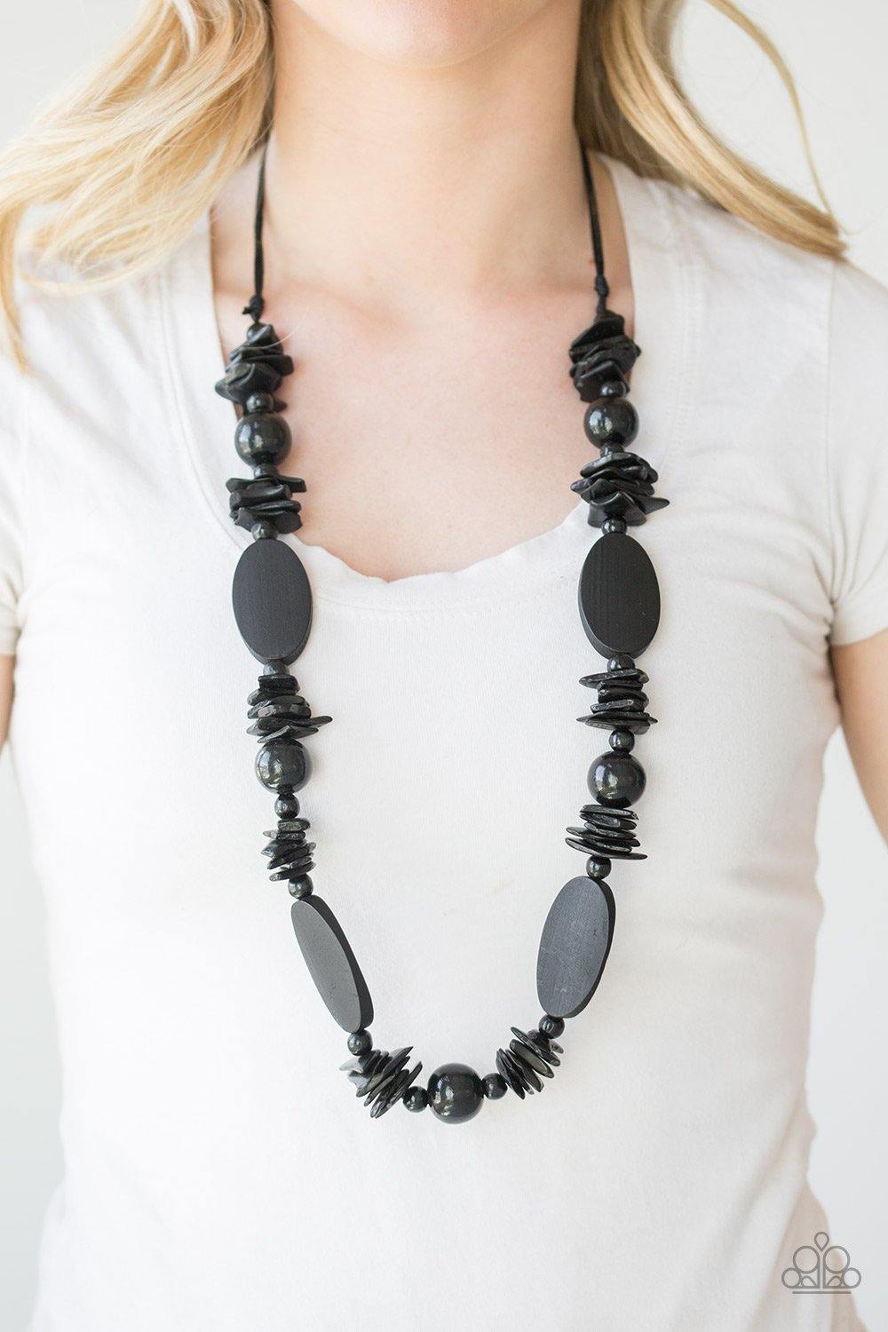 Carefree Cococay Black Necklace - Nothin' But Jewelry by Mz. Netta