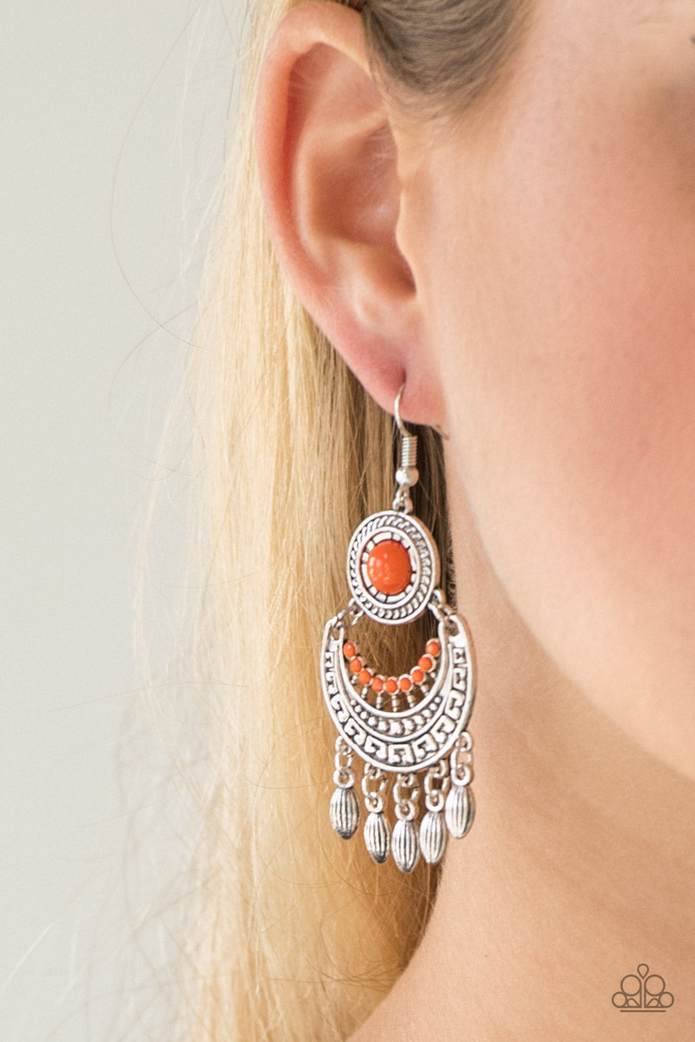 Mantra to Mantra Orange Earrings