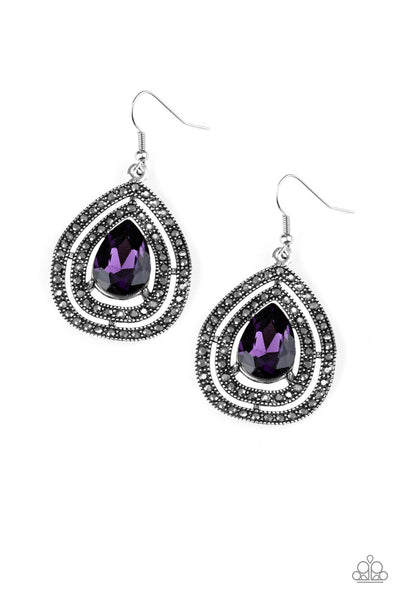 Royal Squad Purple Earrings