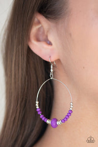 Retro Rural Purple Earrings