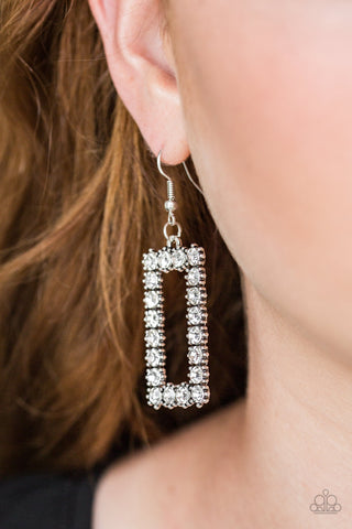 Mirror, Mirror White Earrings