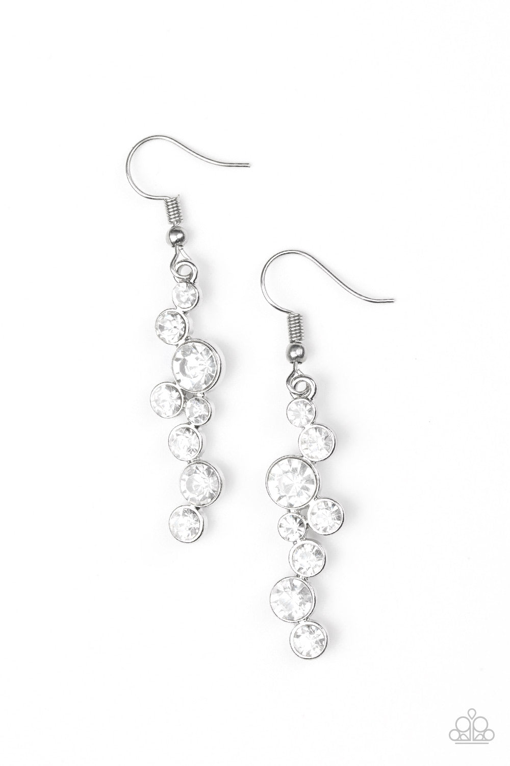 Milky Way Magnificence White Earrings