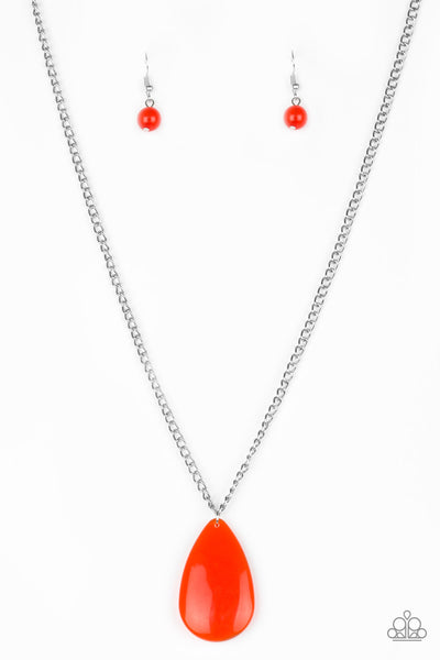 So Pop-YOU-lar Orange Necklace