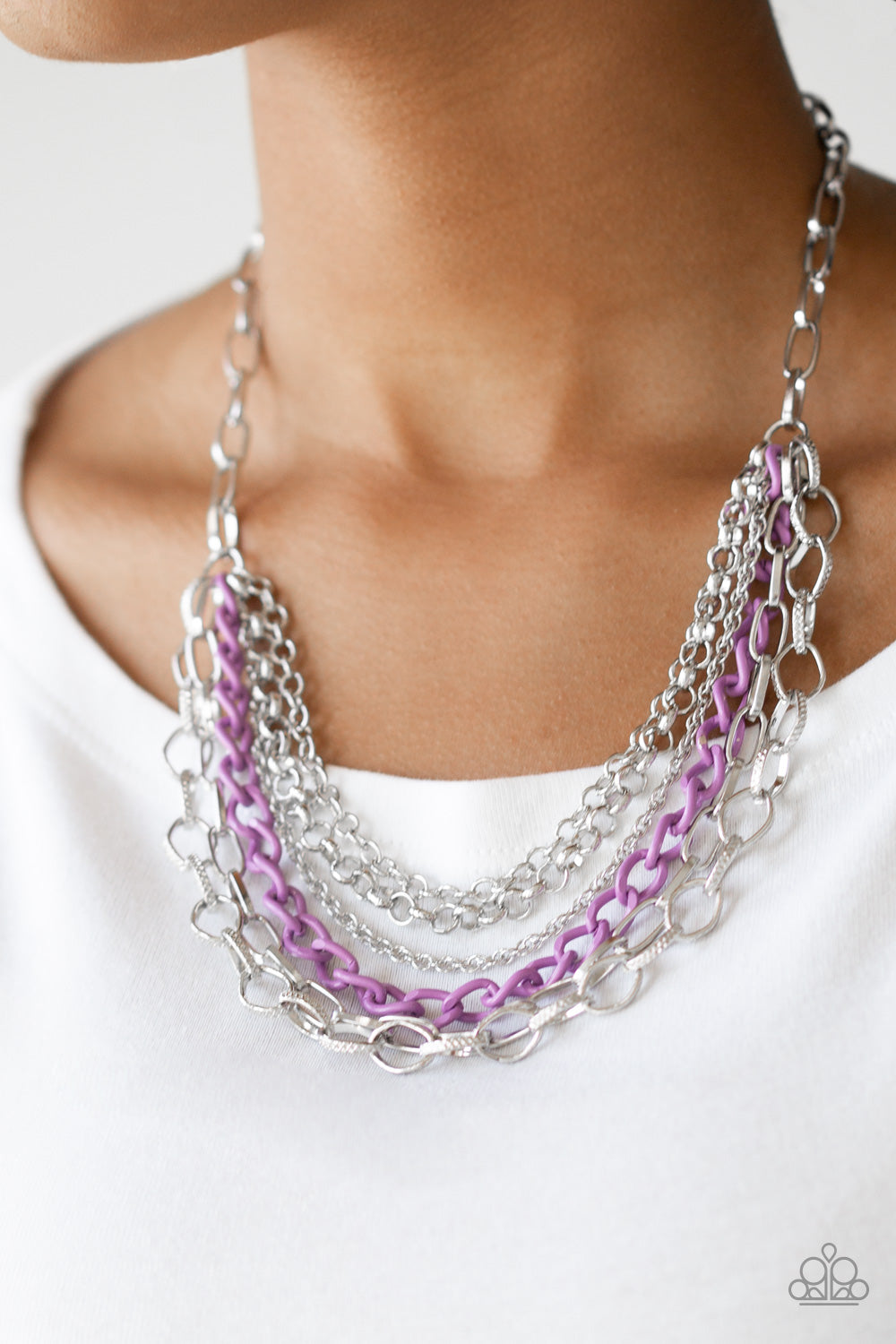 Paparazzi Color Bomb Purple Necklace