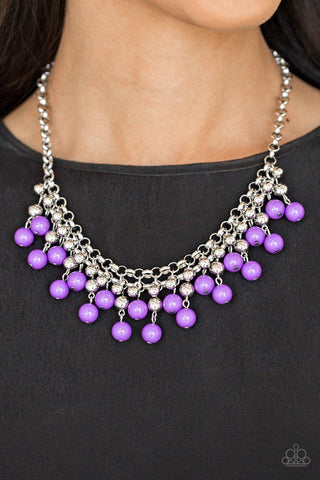 Paparazzi Friday Night Fringe Purple Necklace