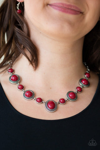 Paparazzi Voyager Vibes Red Necklace