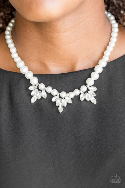 Paparazzi Society Socialite White Necklace