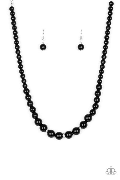 Royal Romance Black Necklace/Radiantly Royal Black Bracelet - Nothin' But Jewelry by Mz. Netta