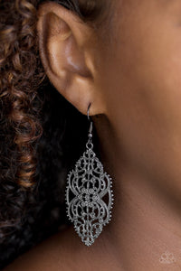 Ornately Ornate Black Earrings