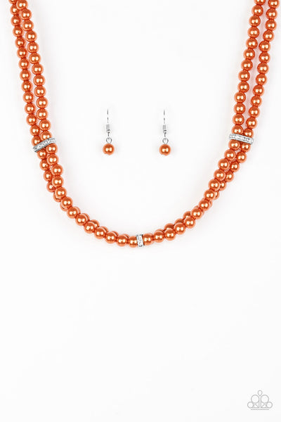 Put On Your Party Dress Orange Necklace