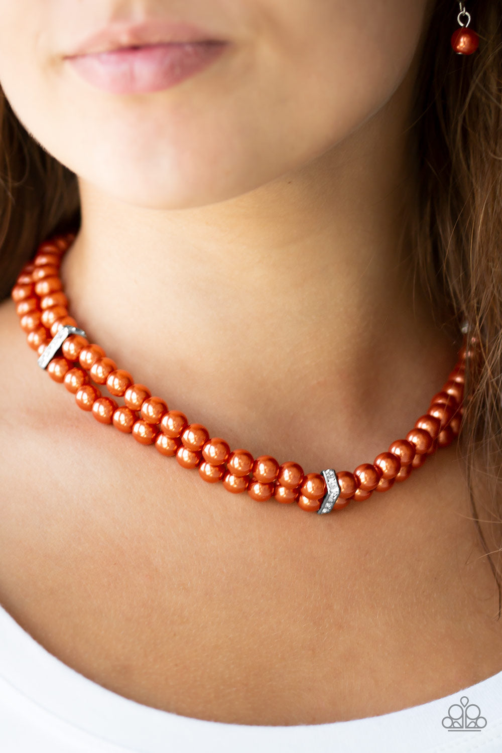 Put On Your Party Dress Orange Necklace