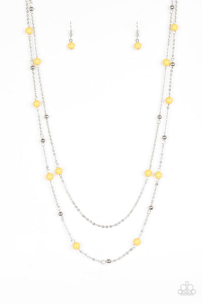 Beach Party Pageant Yellow Necklace - Nothin' But Jewelry by Mz. Netta