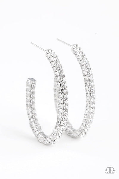 Big Winner White Earrings - Nothin' But Jewelry by Mz. Netta