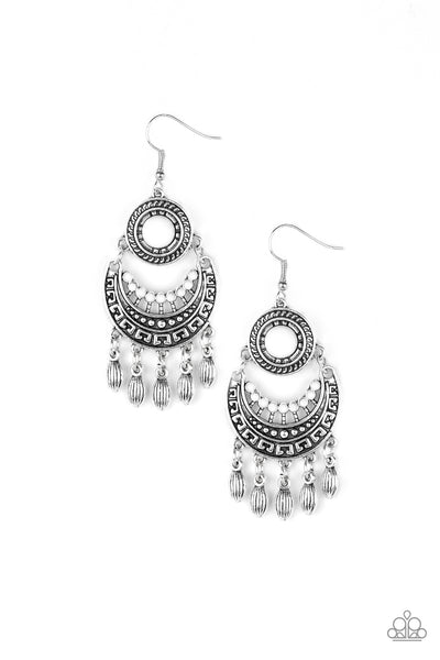 Mantra to Mantra White Earrings