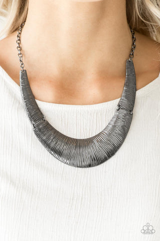 Feast or Famine Black Necklace