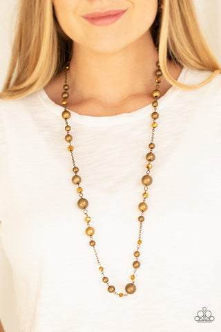 Modernly Majestic Brass Necklace