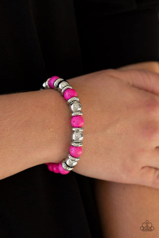 Paparazzi Accessories Across the Mesa Pink Bracelet