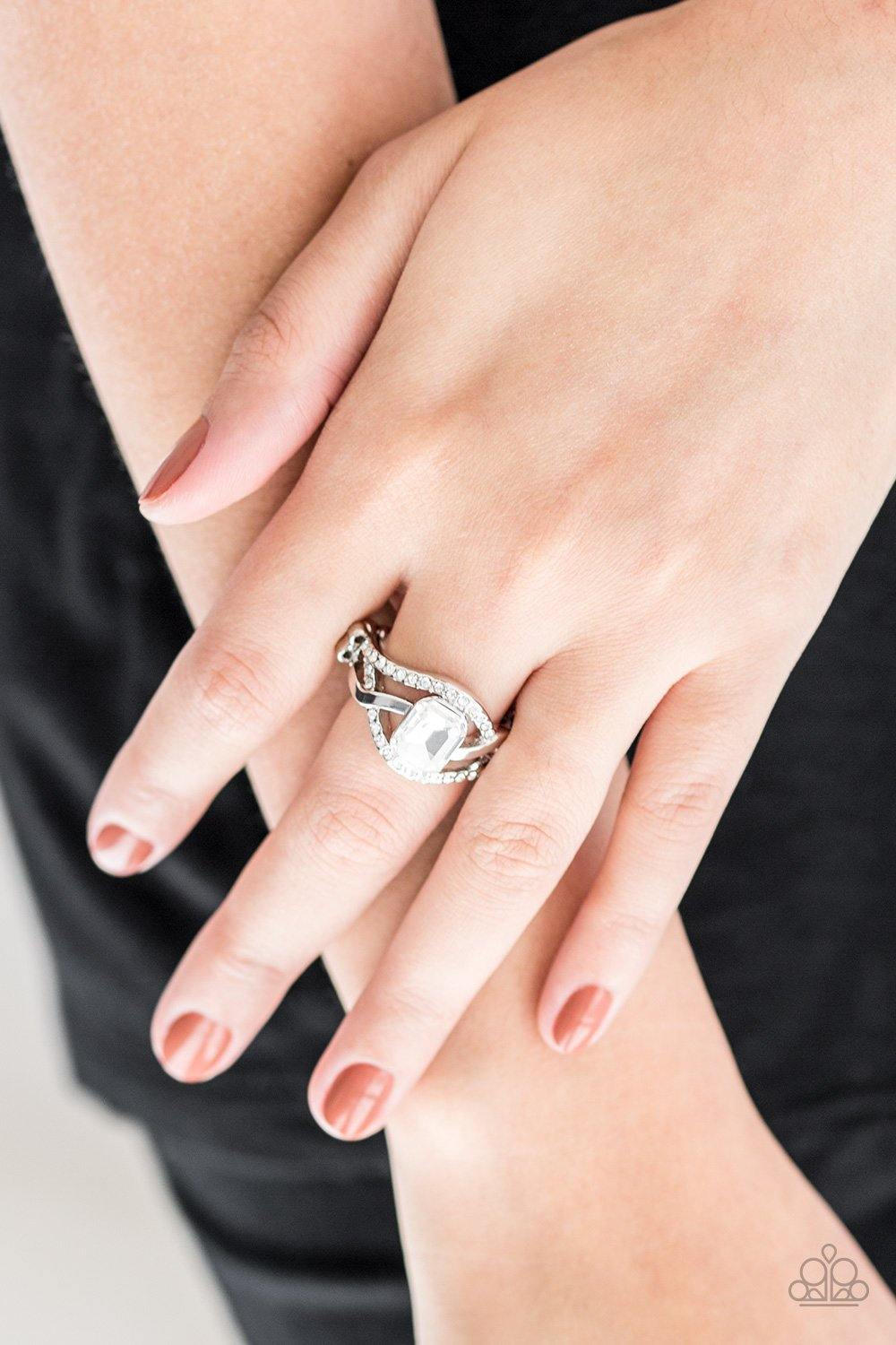 BLING It On! White Ring - Nothin' But Jewelry by Mz. Netta