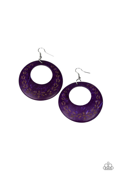 Beach Club Clubbin Purple Earrings - Nothin' But Jewelry by Mz. Netta