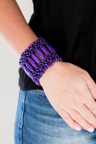 Paparazzi Barbados Beach Club Purple Bracelet