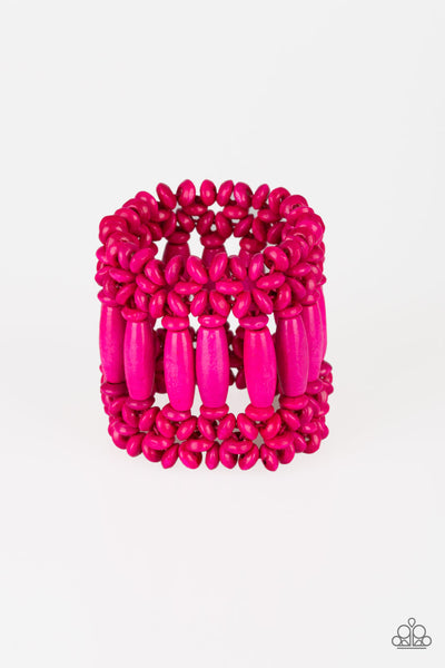 Paparazzi Accessories Barbados Beach Club Pink Bracelet