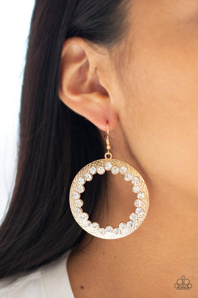 Gala Glitter Gold Earrings - Nothin' But Jewelry by Mz. Netta