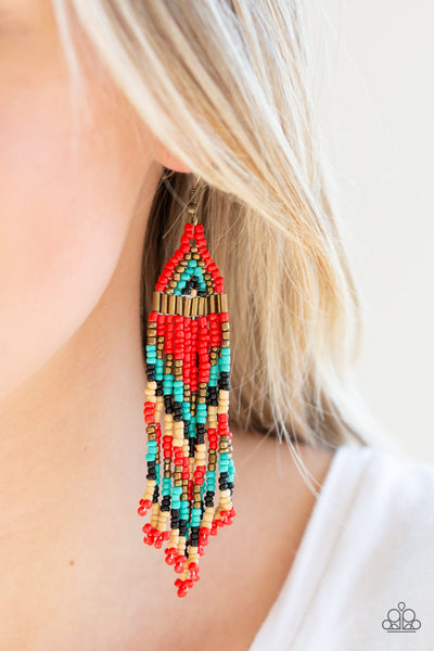 Colors Of The Wind Red Earrings