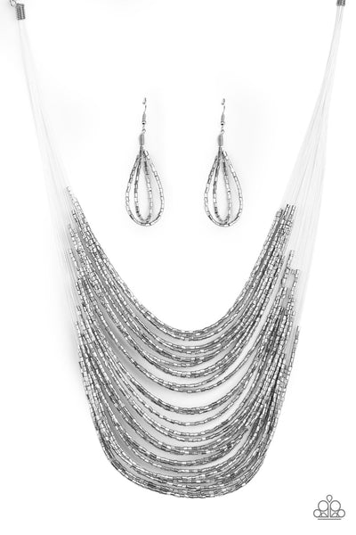 Paparazzi Catwalk Queen Silver Necklace