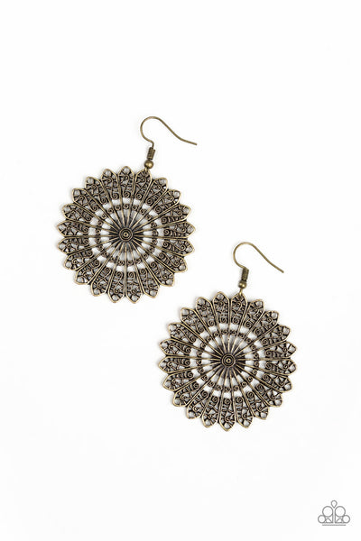 Globetrotting Guru Brass Earrings