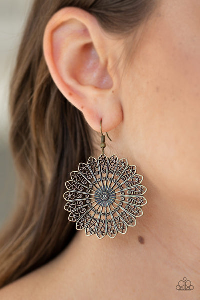 Globetrotting Guru Brass Earrings