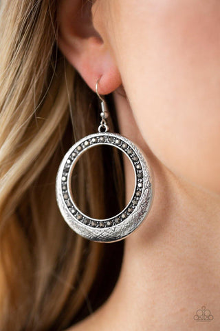 Paparazzi Go-Go Glow Silver Earrings