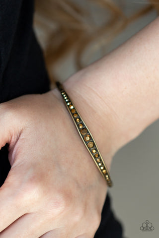 Just SPARKLE and Wave Brass Bracelet