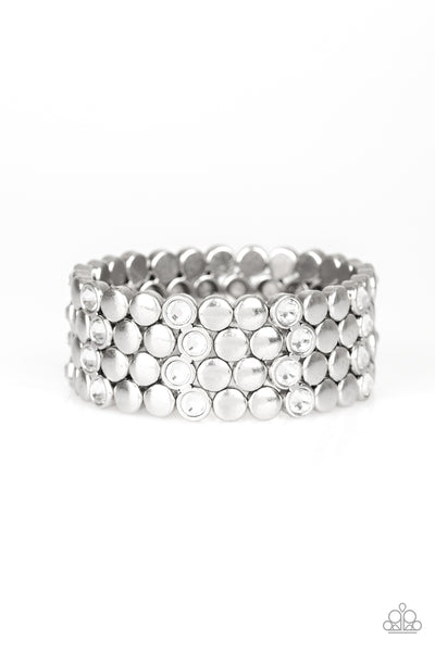 Paparazzi Accessories Scattered Starlight White Bracelet