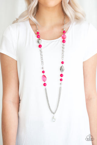 Paparazzi Accessories Marina Majesty Pink Necklace/Lanyard