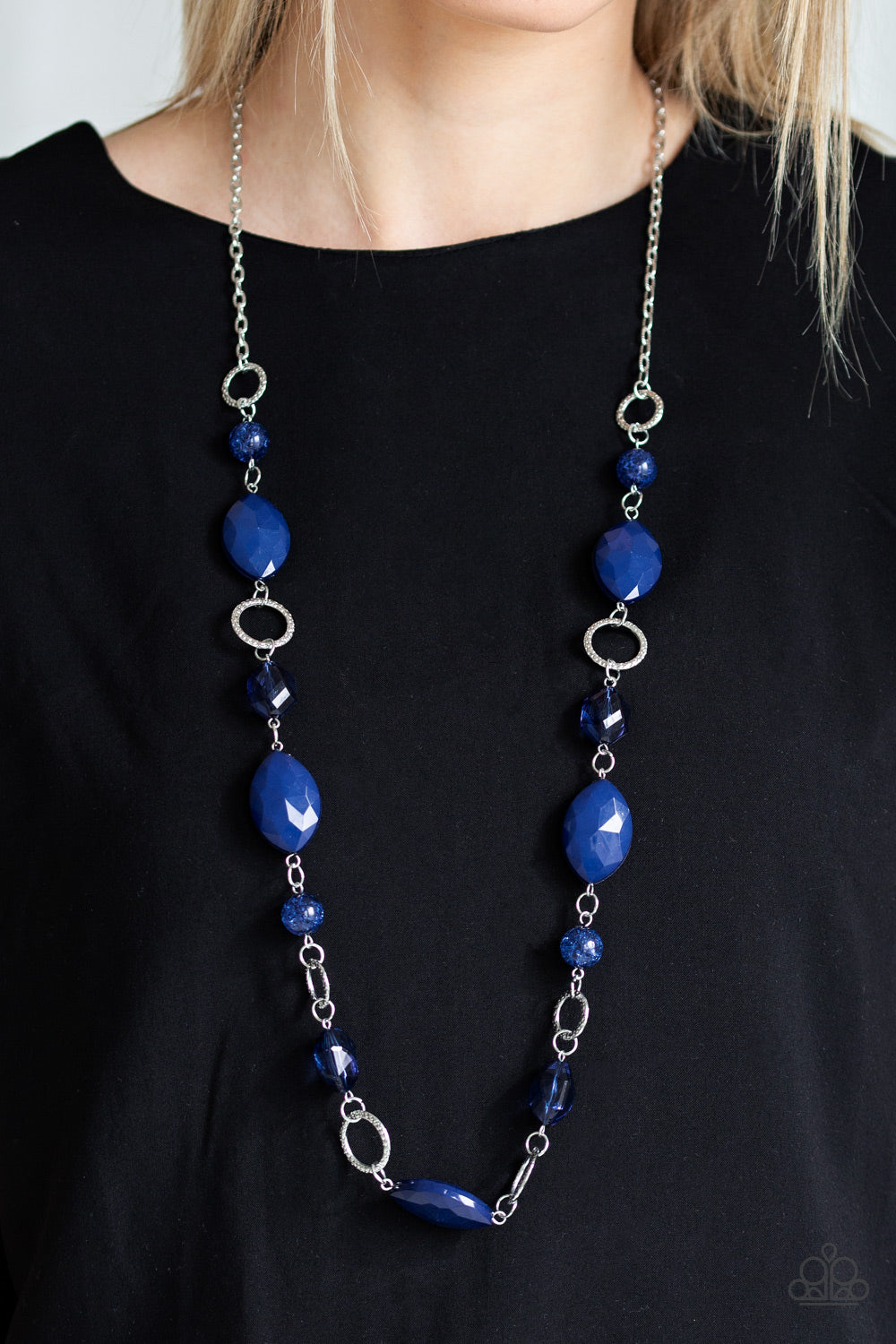 Shimmer Simmer Blue Necklace