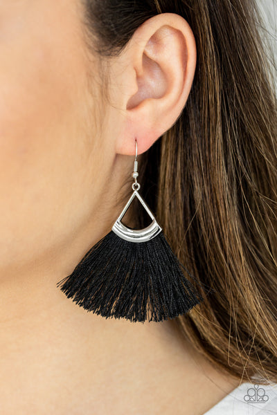 Tassel Tuesdays Black Earrings
