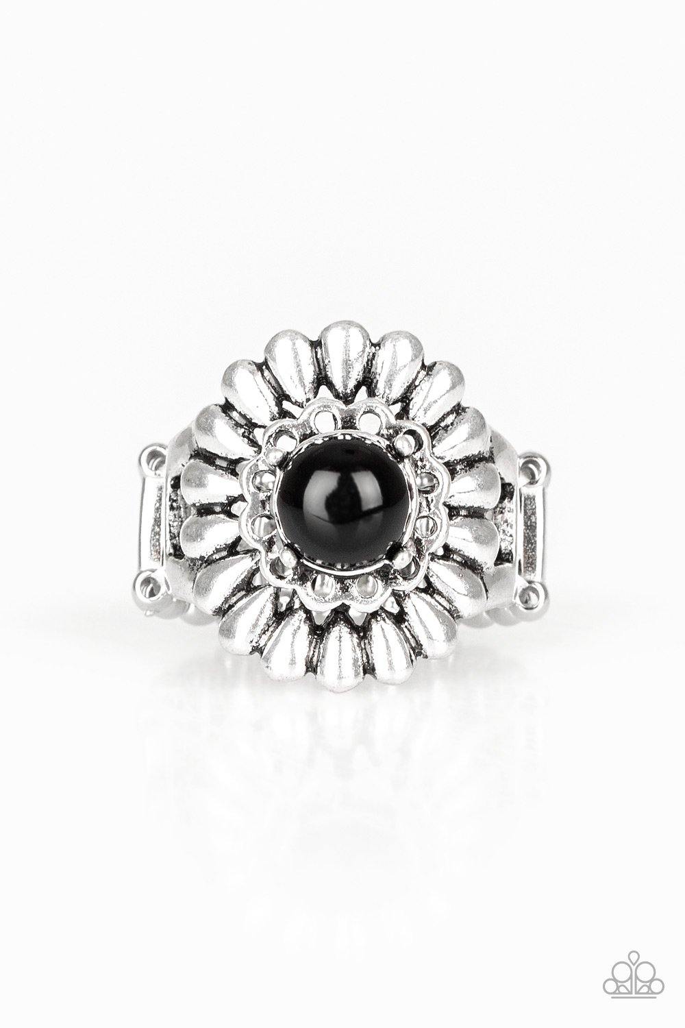Poppy Pep Black Ring - Nothin' But Jewelry by Mz. Netta