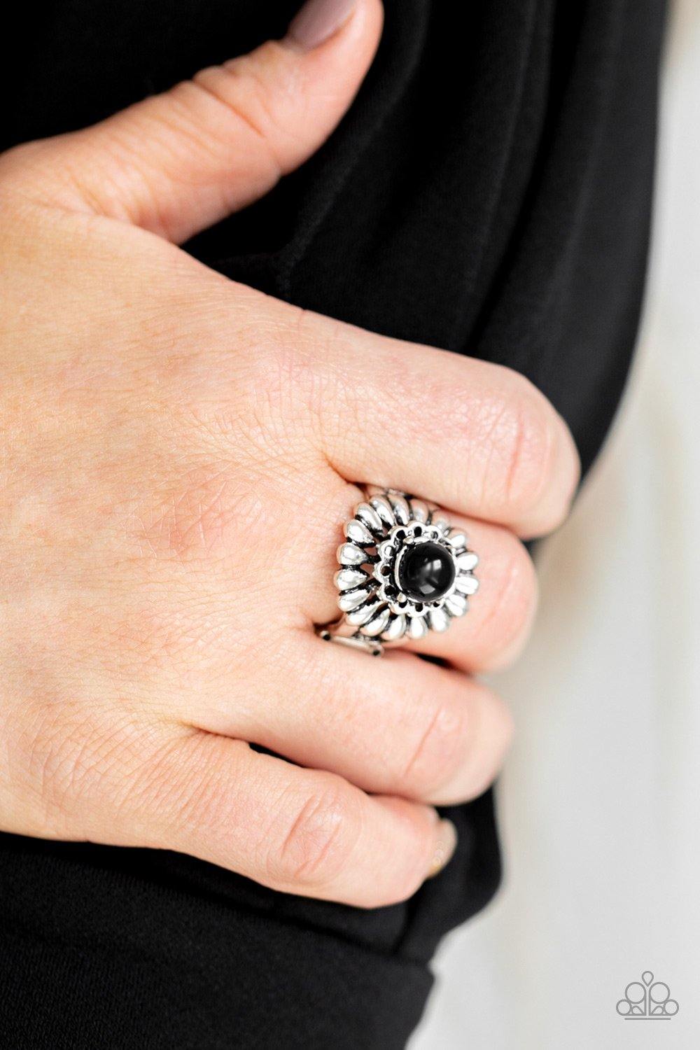 Poppy Pep Black Ring - Nothin' But Jewelry by Mz. Netta