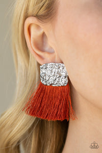 Plume Bloom Orange Earrings