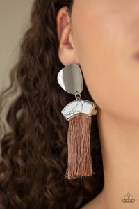 Paparazzi Insta Inca Brown Earrings