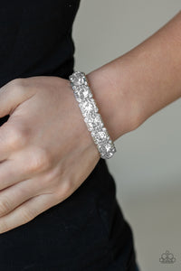 Paparazzi Accessories Blinged Out White Bracelet