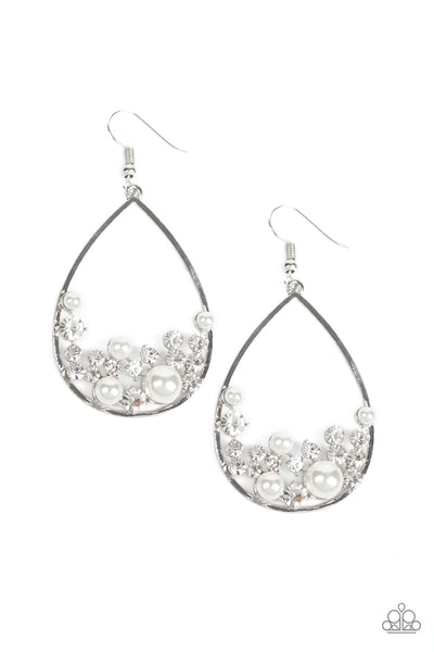 Town Car White Earrings