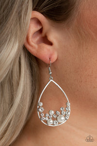 Town Car White Earrings