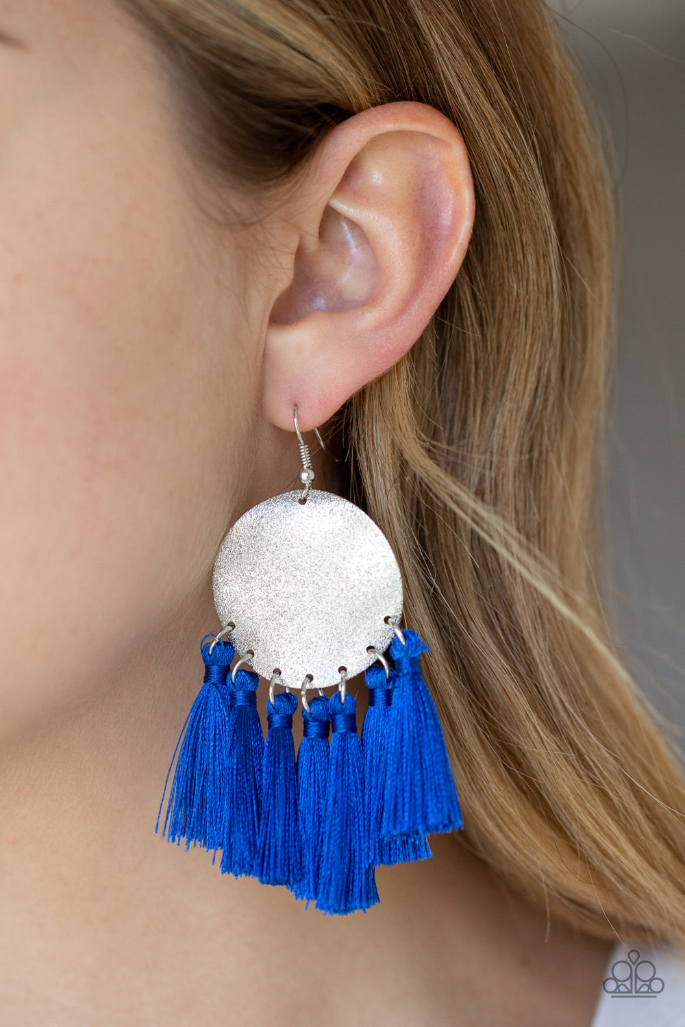 Tassel Tribute Blue Earrings