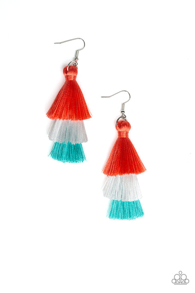 Hold On To Your Tassel! Orange Earrings